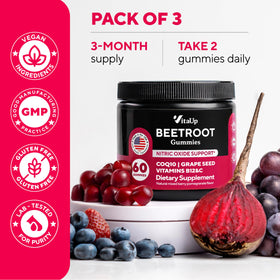 VitaUp Gummies de Betterave gummies avec CoQ10 et vitamines