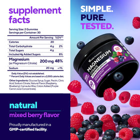 VitaUp Gummies de Magnésium Citrate 200 mg emballage arrière