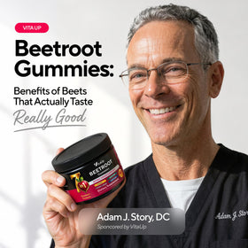 VitaUp gummies de racine de betterave montrant la texture des chews