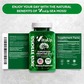 VitaUp Irish Sea Moss capsules en format pratique pour le voyage