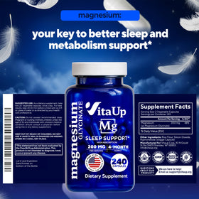 VitaUp Magnésium Glycinate 200mg informations nutritionnelles