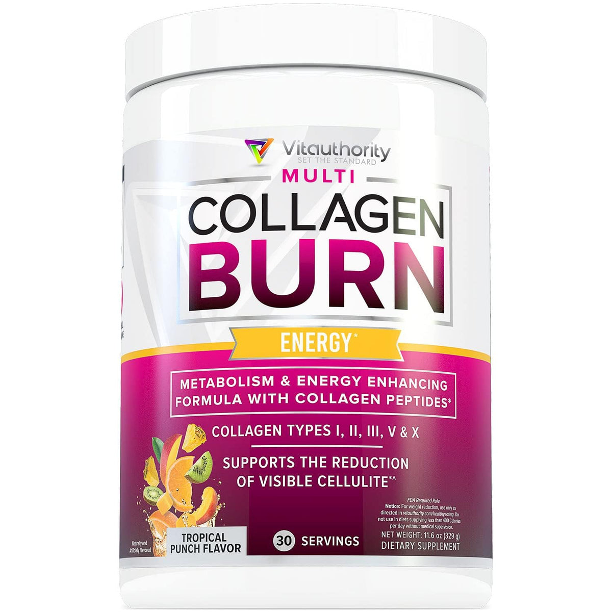 Vitauthority Multi Collagen Burn 408g avant de l'ouvrir