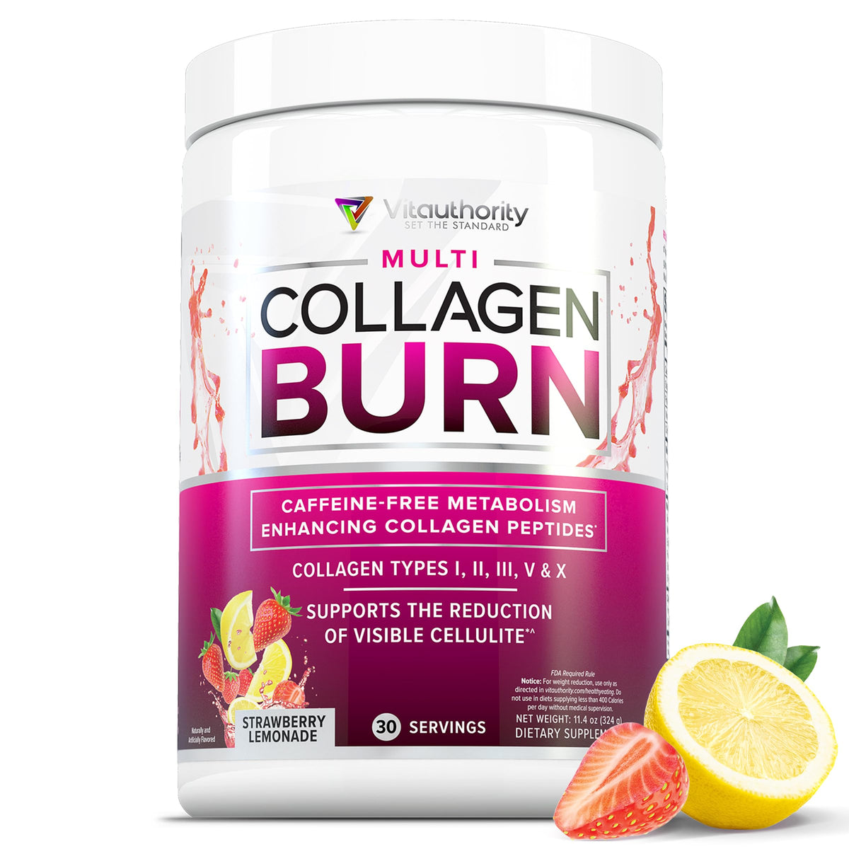 Vitauthority Multi Collagen Burn 422g packaging front view