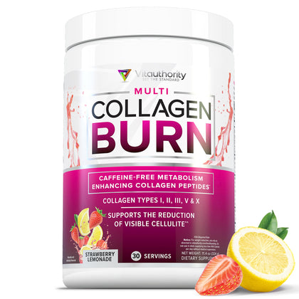 Vitauthority Multi Collagen Burn 422g packaging front view