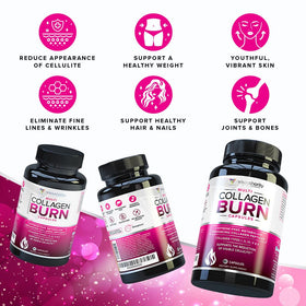 Vitauthority Multi Collagen Burn en gros plan montrant les capsules