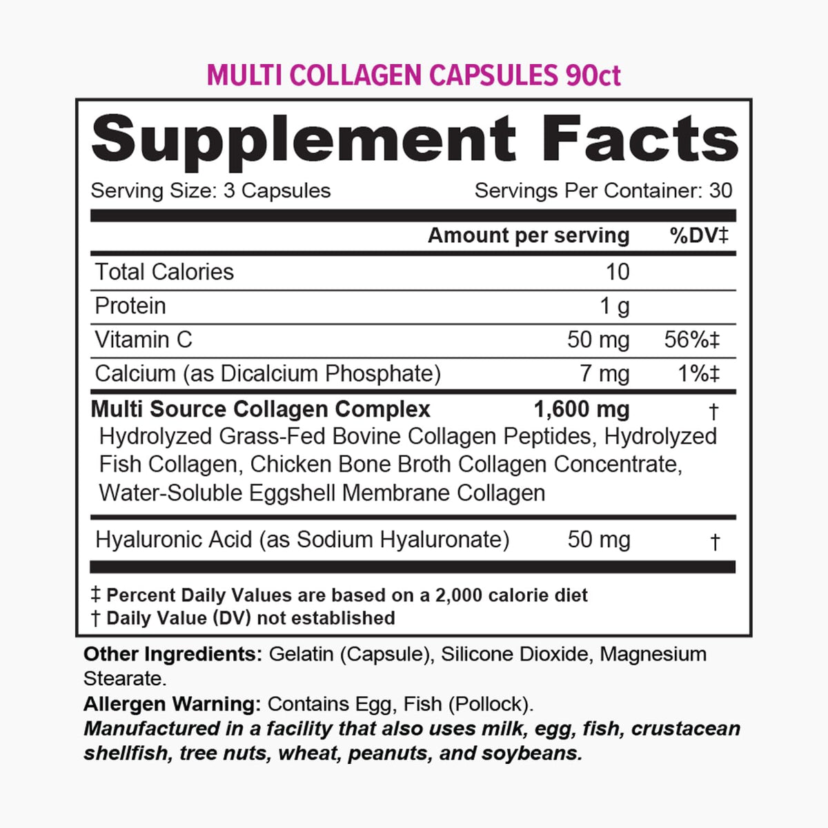 Vitauthority Multi Collagen Peptides Capsules 90g et ses bienfaits sur la peau