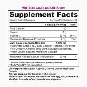 Vitauthority Multi Collagen Peptides Capsules 90g et ses bienfaits sur la peau