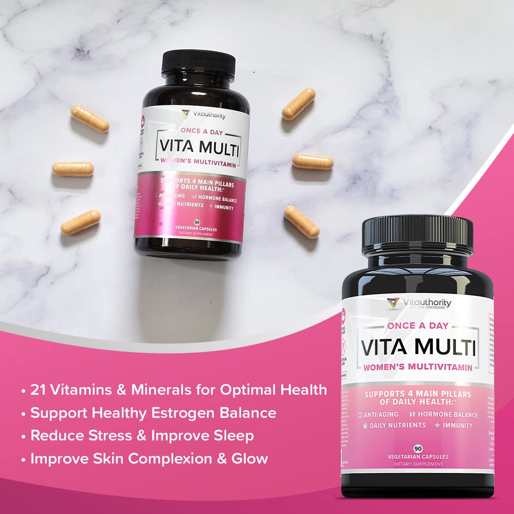 Vitauthority Multivitamin Femme 30 Jours, étiquette des ingrédients