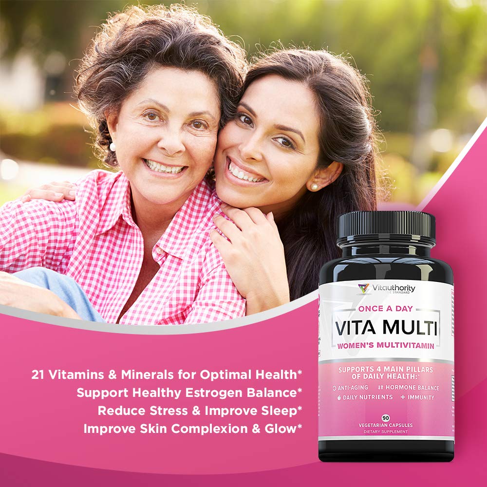 Vitauthority Multivitamin Femme 30 Jours, présentation sur fond neutre