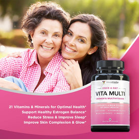 Vitauthority Multivitamin Femme 30 Jours, présentation sur fond neutre