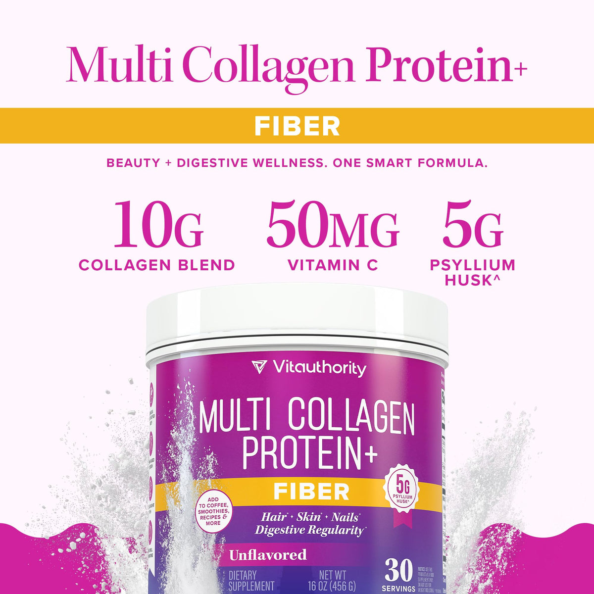 Vitauthority Poudre de Collagène Multi 549g - détails des ingrédients