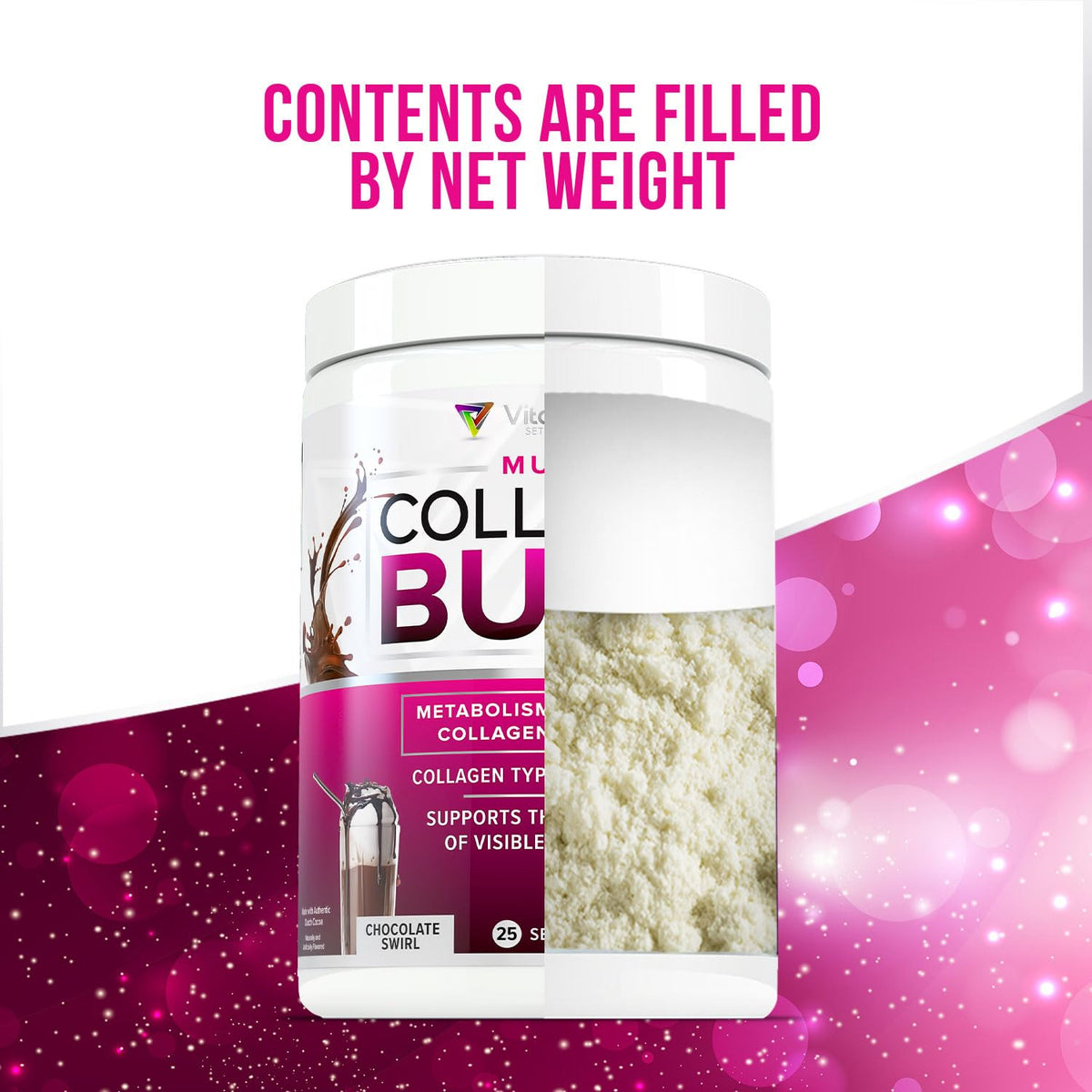 Vitauthority Poudre de Collagène Peptides, préparation de boisson