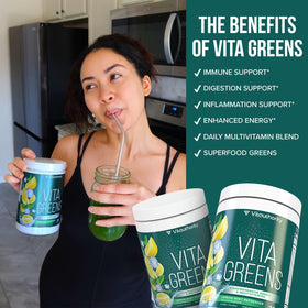 Vitauthority Vita Greens Poudre Superaliment 322g avec des ingrédients naturels