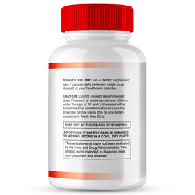 Vitavault Glucofort capsules avec informations nutritionnelles sur l'emballage