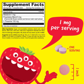VitaWorks Melatonine 1 mg comprimé à mâcher saveur fruits rouges