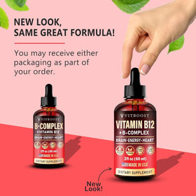 VITBOOST B12 Vegan 20000 mcg liquide gouttes avec étiquette