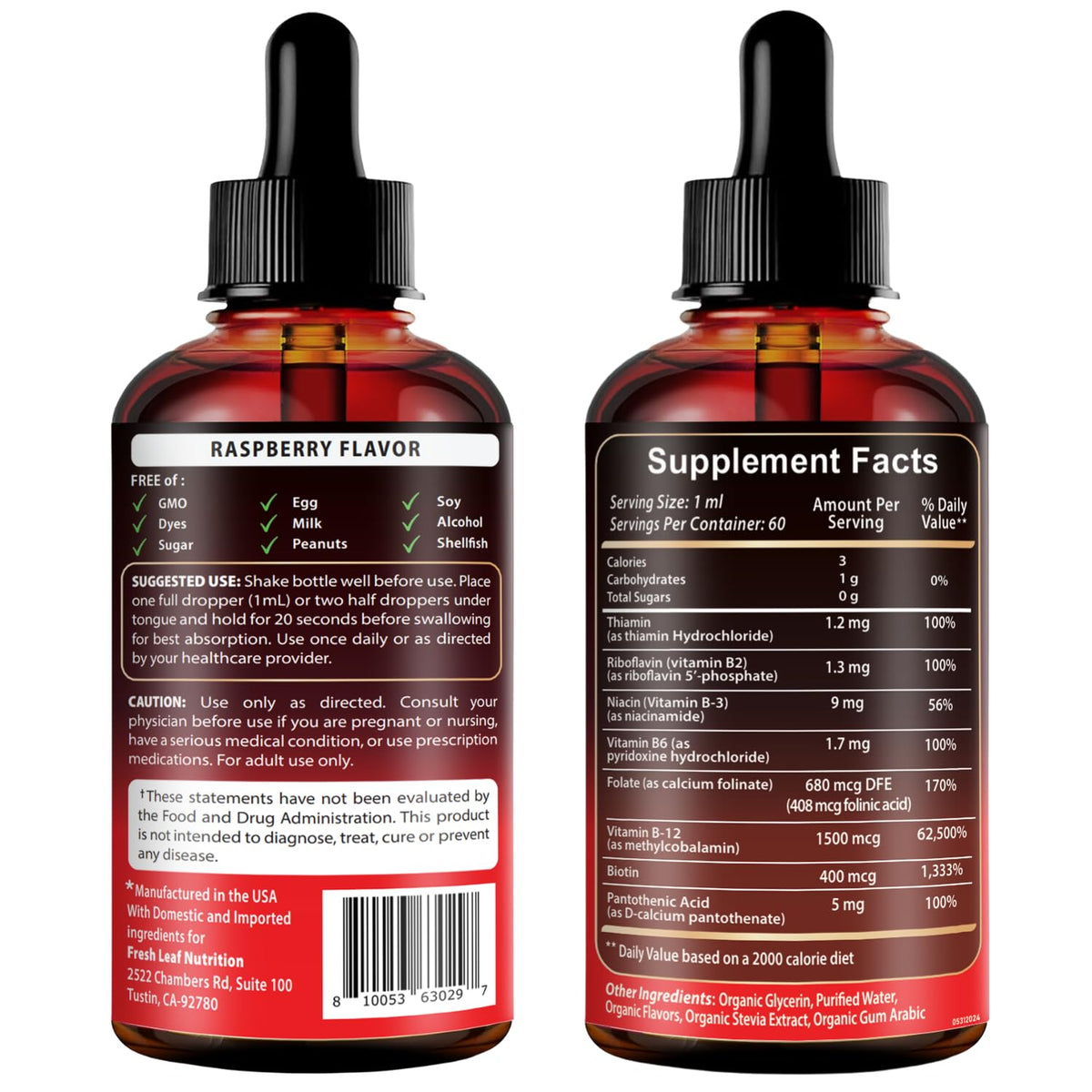 VITBOOST B12 Vegan 20000 mcg liquide gouttes emballage