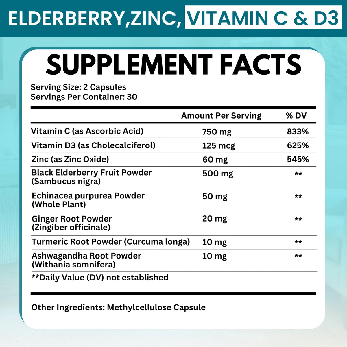 VITBOOST Complément Alimentaire Sureau 8 en 1 capsules sur fond blanc