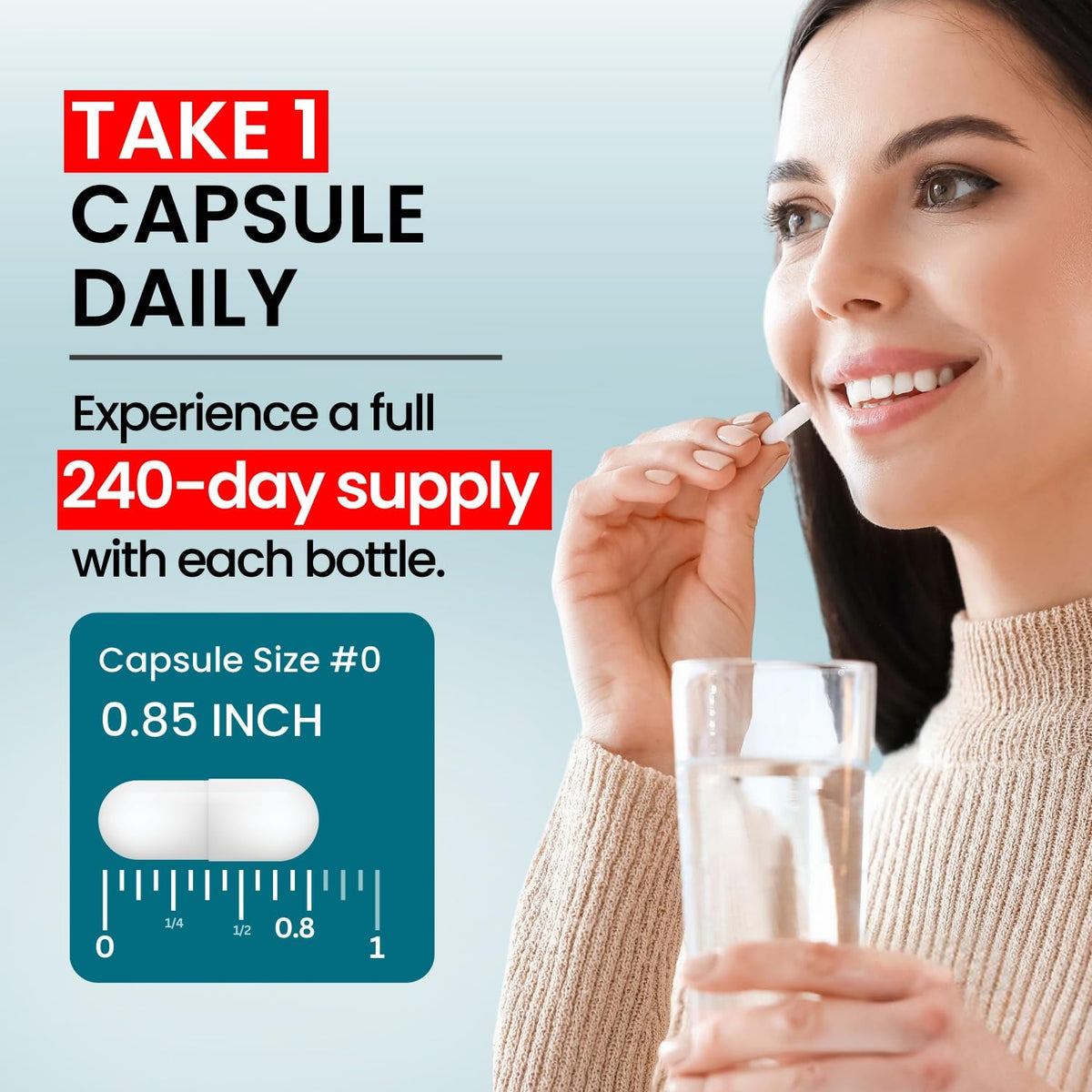VITBOOST Magnésium Glycinate 500mg capsules sur un fond naturel
