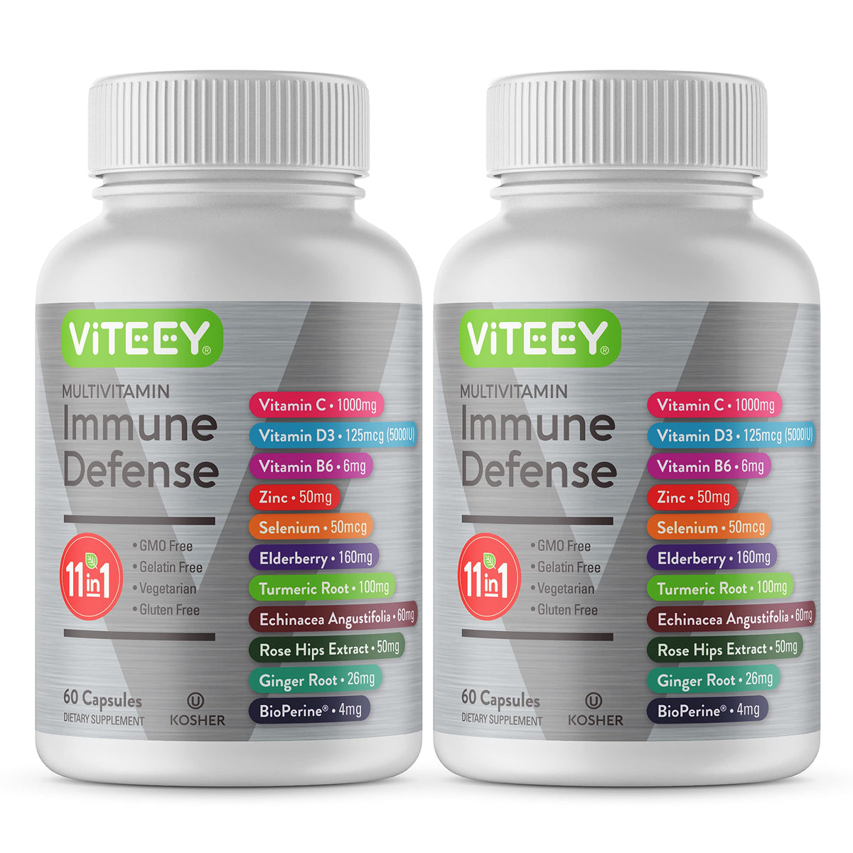 Viteey Complément Alimentaire 11 en 1 120 Capsules vue de face