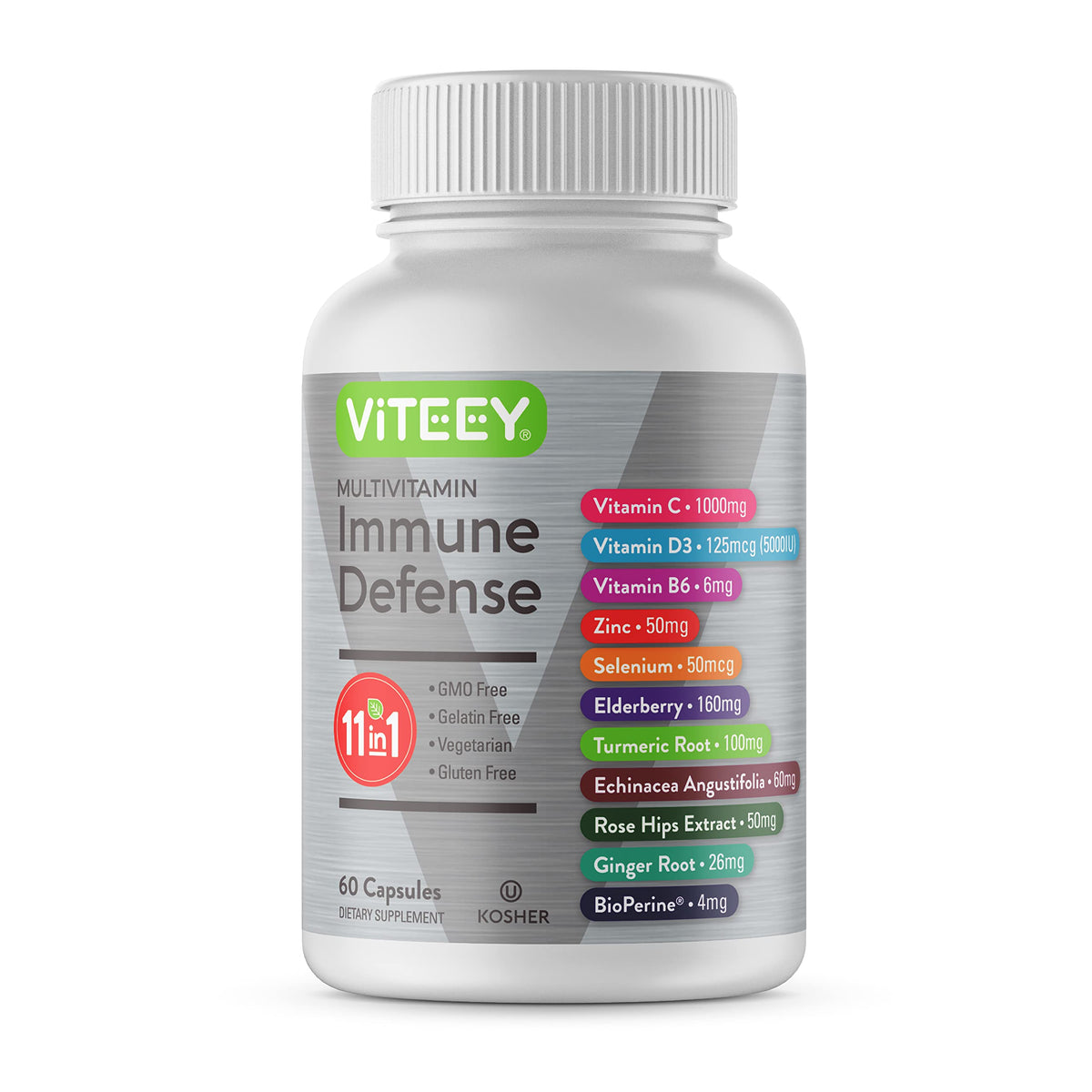 Viteey complément alimentaire 11 en 1 60 capsules vue de face