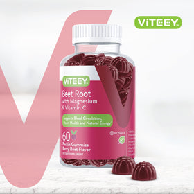 Viteey Gommes de Betterave 60 Gummies côté