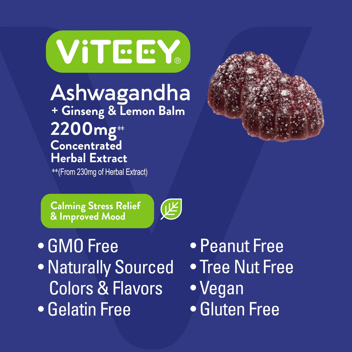 Viteey Gummies Ashwagandha 120 gummies ingrédients