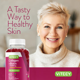 Viteey Gummies au Collagène et Biotine 120 Gummies en boîte