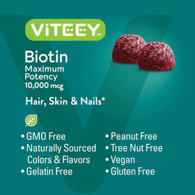 Viteey Gummies Biotine 10 000 mcg 120 Gummies en main