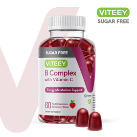 Viteey Gummies Complexe de Vitamines B gummies à la fraise