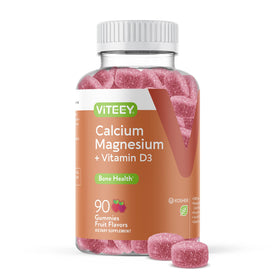 Viteey Gummies de Calcium avec Vitamine D3 et Magnésium, vue de face