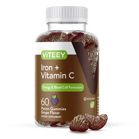Viteey Gummies de Fer 60 gummies vue de face avec emballage