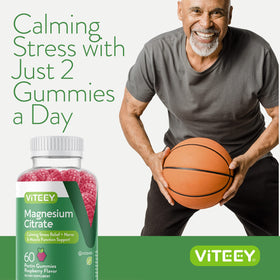Viteey Gummies de Magnésium 66mg gummies sur une table