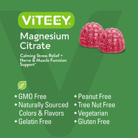 Viteey Gummies de Magnésium 66mg vue de dos du pot