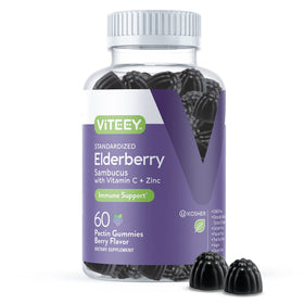 Viteey Gummies de Sureau Noir 60 GOUTTES, vue avant
