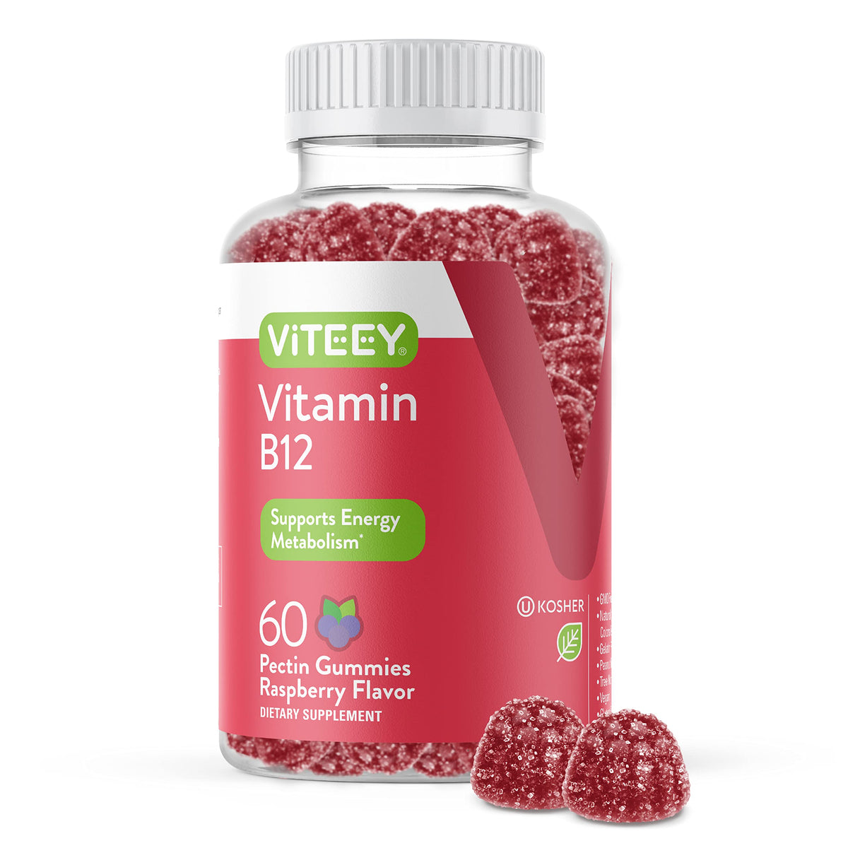 Viteey Gummies de Vitamine B12 60 gummies emballage avant