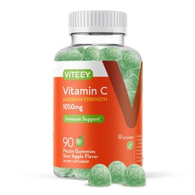Viteey Gummies de Vitamine C 1050mg - 90 Bonbons à Mâcher, vue de face