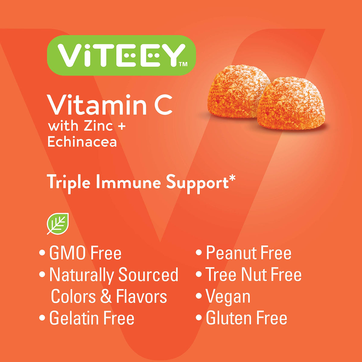 Viteey Gummies de Vitamine C 120 Gummies côté