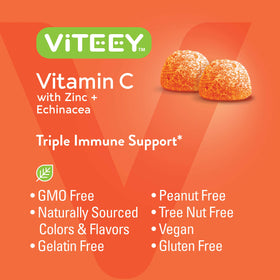 Viteey Gummies de Vitamine C 120 Gummies côté