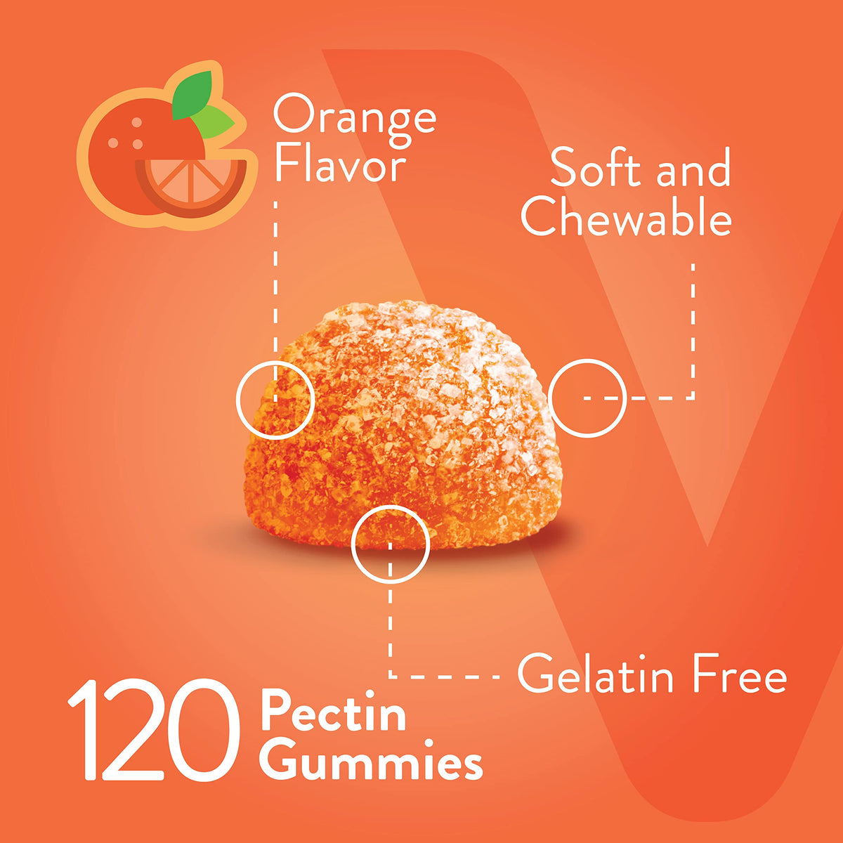 Viteey Gummies de Vitamine C 120 Gummies présentation dans un bol