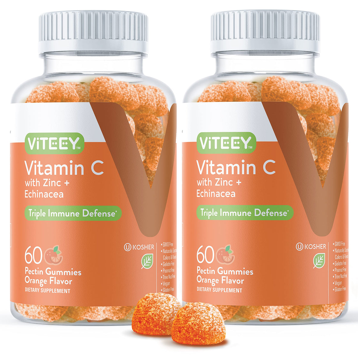 Viteey Gummies de Vitamine C 120 Gummies vue de face