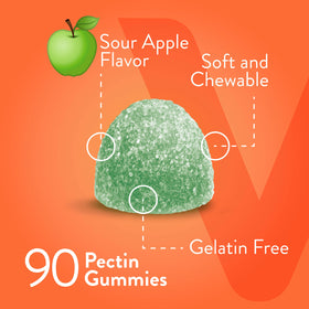 Viteey Gummies de Vitamine C, bonbon à mâcher, vue de côté