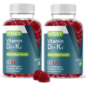 Viteey Gummies de Vitamine D3 et K2, vue de face avec emballage