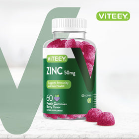 Viteey Gummies de Zinc, détails sur l'emballage et les ingrédients