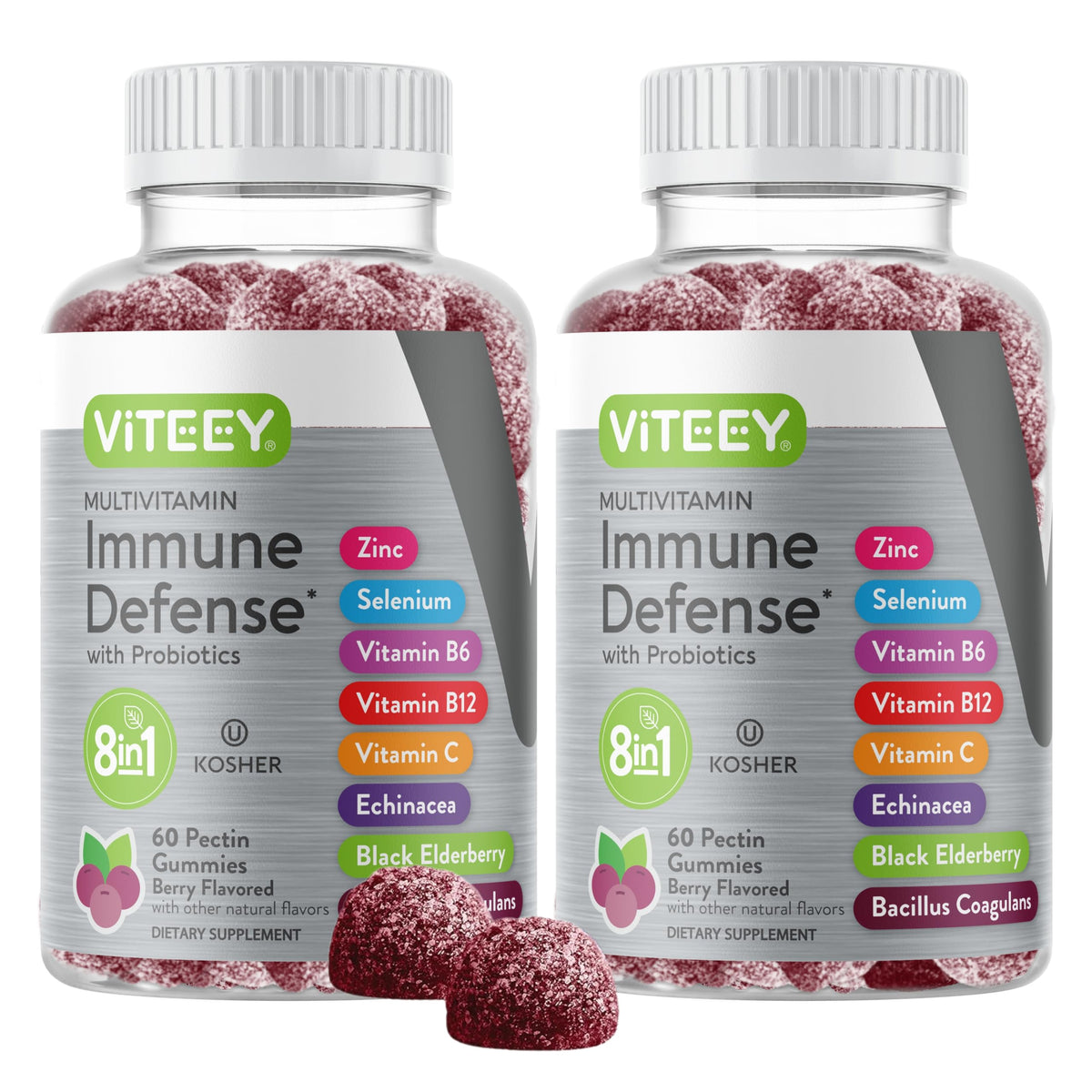 Viteey Gummies Multivitamines 120 gummies pot vue avant