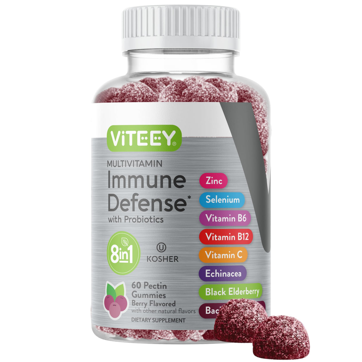 Viteey Gummies Multivitamines 60 Gummies vue de face