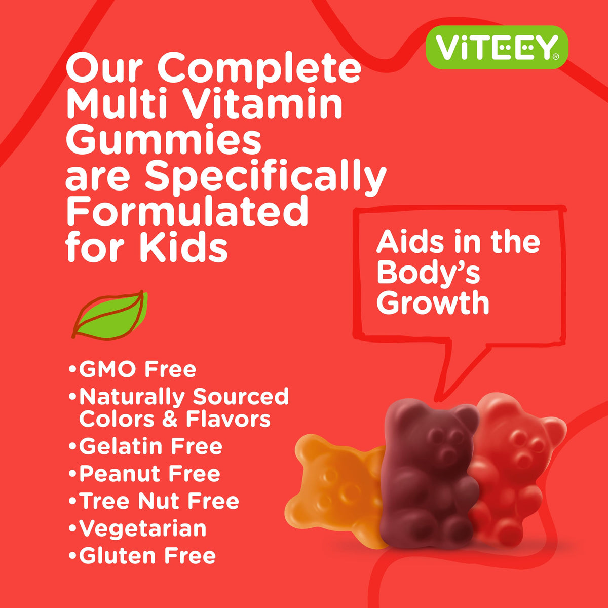 Viteey gummies multivitamines enfants gummies en main