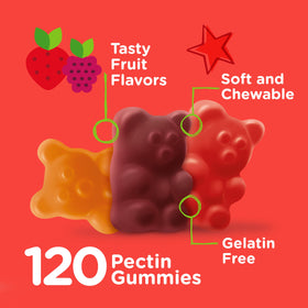 Viteey gummies multivitamines enfants gummies fruitées en gros plan