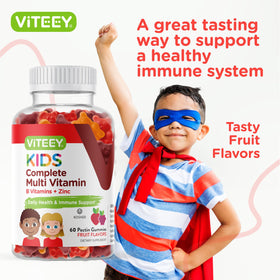 Viteey gummies multivitamines enfants texture et couleur