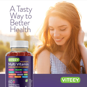 Viteey Gummies Multivitamines Femmes, ingrédients naturels sur l'emballage